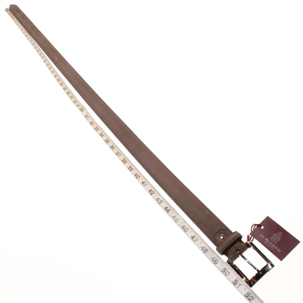 Di Bianco NWT Cut to Size Dress Belt In Solid Brown Suede Leather One Size